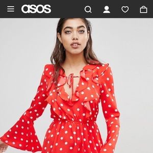 Red polka dot dress